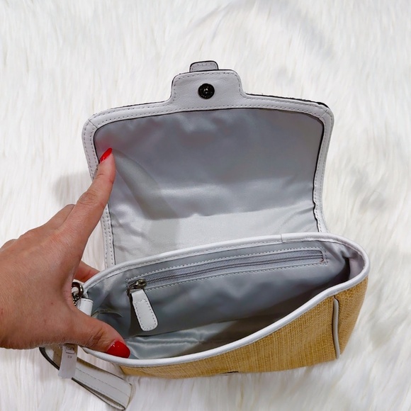 Coach Taylor City Natural Straw Python Leather Clutch Wristlet F50929 NWT - Picture 6 of 8